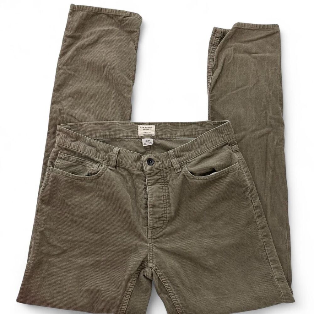 Club-monaco Men's Khaki and Green Trousers
